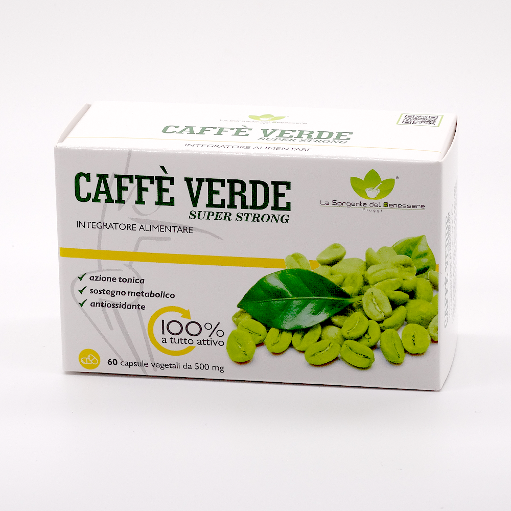 Caffè verde forte (green coffee strong) ricco di acido Clorogenico